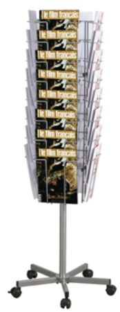 Tourniquet brochures 32 cases - socle roulettes