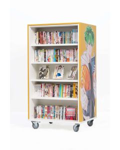 Bibliothèque mobile pour mangas Everna™ - jaune curry