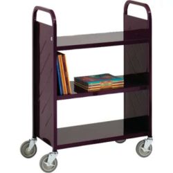 Chariot à livres Demco® 3 tablettes droites