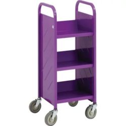 Chariot à livres Demco® 3 tablettes inclinées étroit