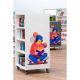 Bibliothèque mobile Everna™ skateur H1500 mm - blanc kaolin