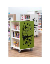 Bibliothèque mobile Everna™ tags H1200 mm - vert kiwi