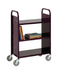 Chariot à livres Demco® 3 tablettes droites