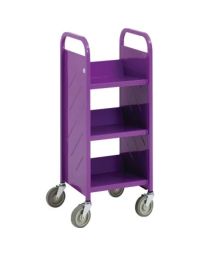 Chariot à livres Demco® 3 tablettes inclinées étroit