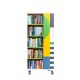 Tour à livres mobile Everna™ 1400 mm (H) - design retro/vert kiwi