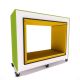 Fenêtre duo Everna™ mobile H1500 mm - vert kiwi / assise jaune ochre