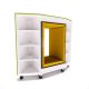 Fenêtre solo avec angles Everna™ mobile H1500 mm - vert kiwi / assise jaune ochre