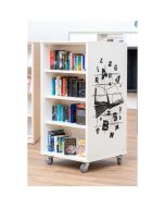 Bibliothèque mobile Everna™ tags H1500 mm - blanc kaolin