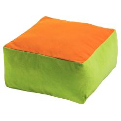 Coussin carré bicolore