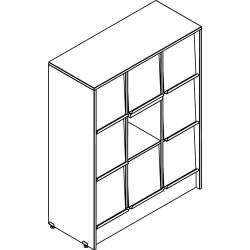 Meuble périodiques 9 cases