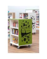 Bibliothèque mobile Everna™ tags H1200 mm - vert kiwi